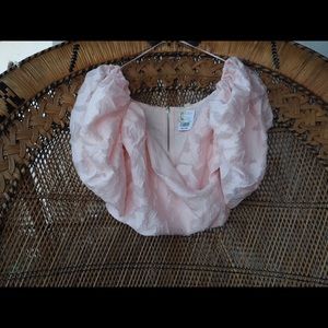 Jacquard V Neck Crop Top